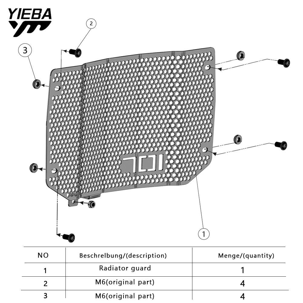 

Motorcycle Radiator Grille Guard Protection For Husqvarna Vitpilen 701 2018-2021 For Husqvarna Svartpilen 701 2019 2020 2021