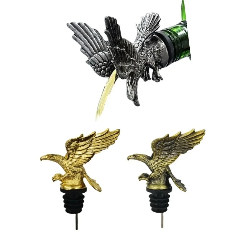 New Style Creative Eagle Shape Wine Mouth Metal Bionic Art Animal Bottle Stopper Bar Tool Festival Gift Decoration