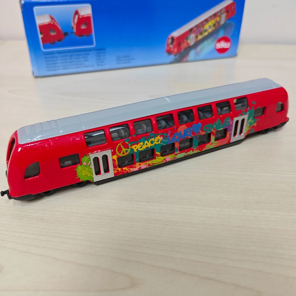 Diecast Alloy 1:87 Scale 1971 Double Decker Tram Train Bus Model Adult Classic Toy Collection Static Display Ornament Gift