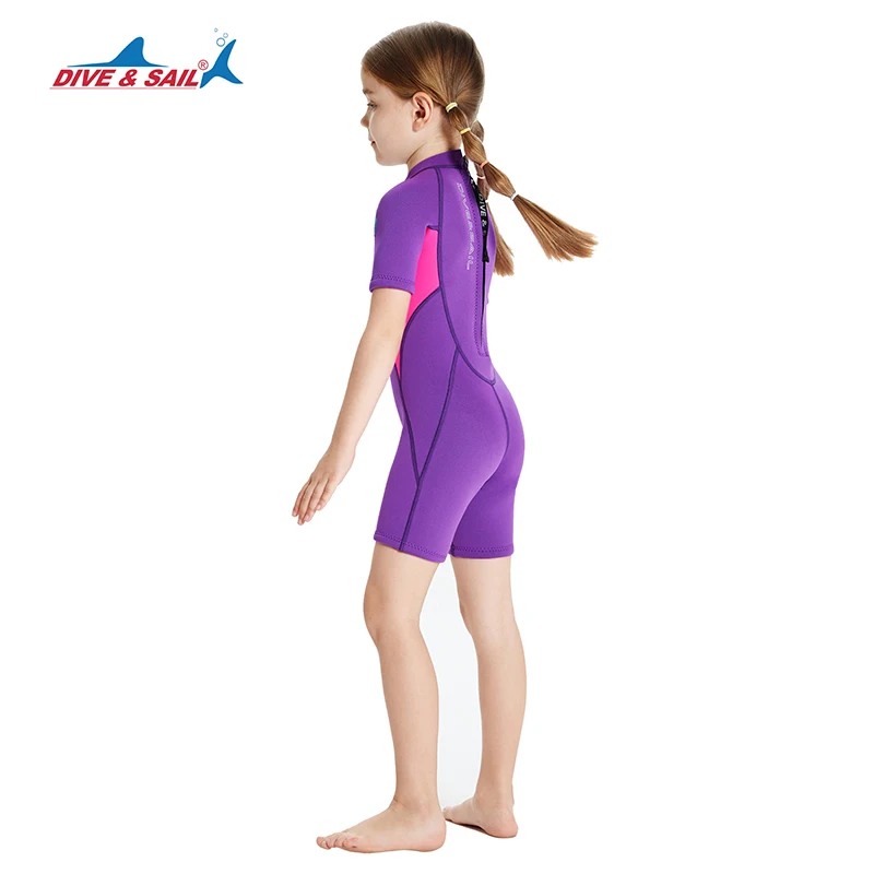 Muta per bambini per ragazzi e ragazze Shorty 2.5mm Toddlers Youth Neoprene Back Zip One Piece Child Thermal Wet Suits Diving Snorkeling