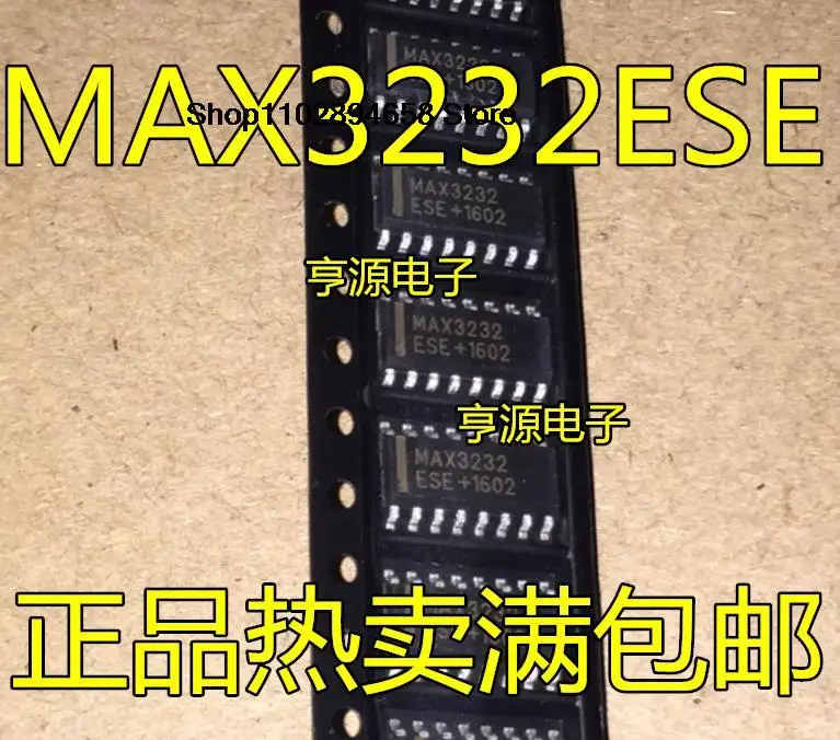 5PCS   MAX3232 MAX3232CSE MAX3232ESE SOP16 RS-232