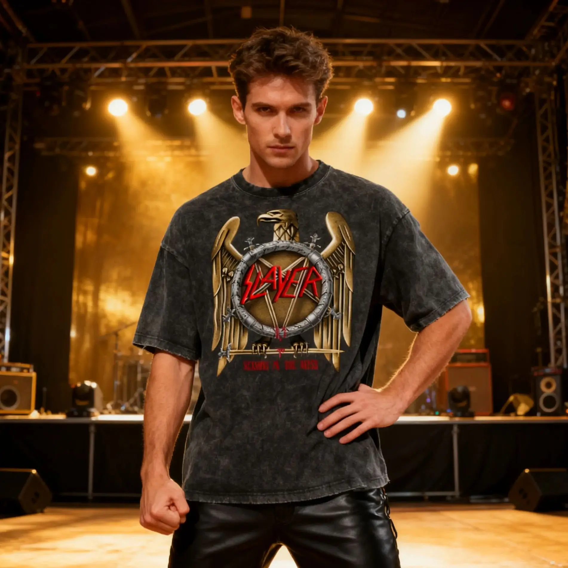 

Band Slayer Seasons In The Abyss Graphic Tee Men's Washed T-shirt Male Thrash Metal Casual Comfortable Streetwear Tshirt Top