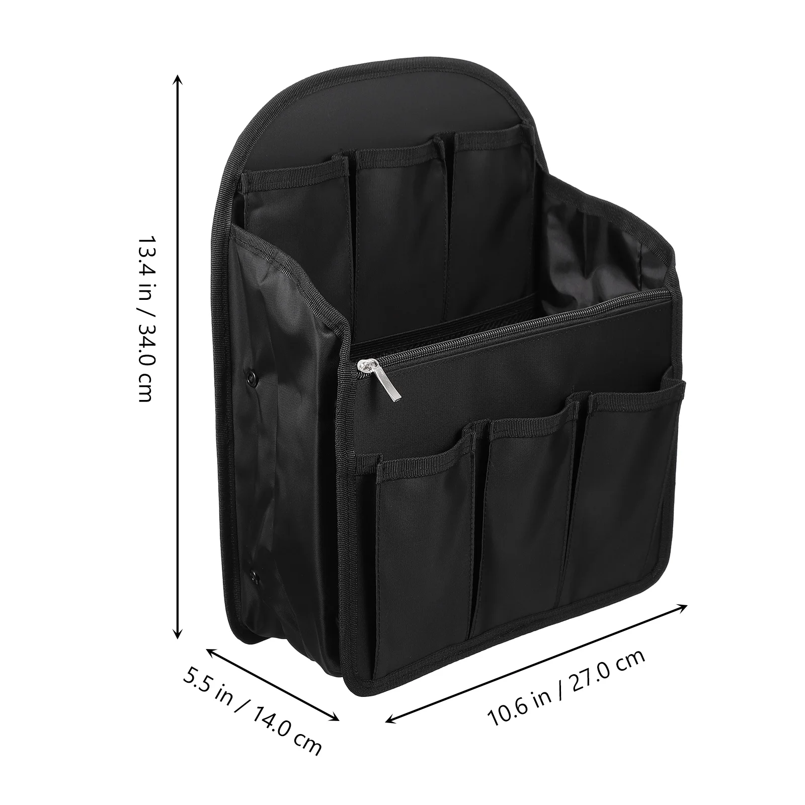 1pc Multi-slots Divided Backpack Interior Bag Backpack Organizer Insert (Black)