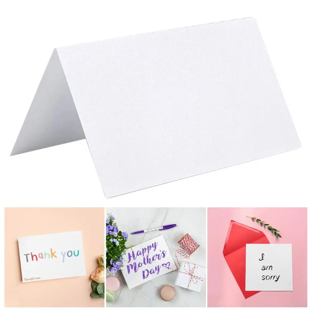 50Pcs White Blanks Place Cards,for Table Seting,DIY Craft Name Cards,Pre-lined Wedding Table Seating Cards,Guest Name Cards