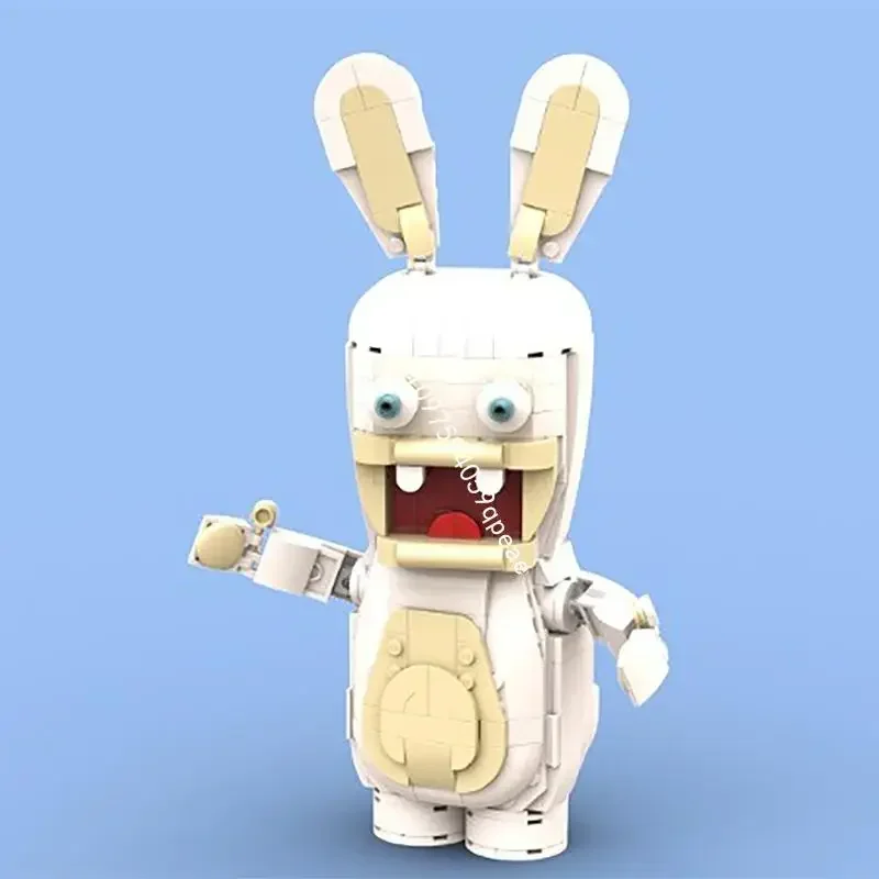Nowy zestaw 913 elementów, słynna seria gier Raving Rabbids, postać Bwah, model Moc, puzzle do samodzielnego montażu, kreatywne pomysły, zabawka dla dzieci, prezent urodzinowy