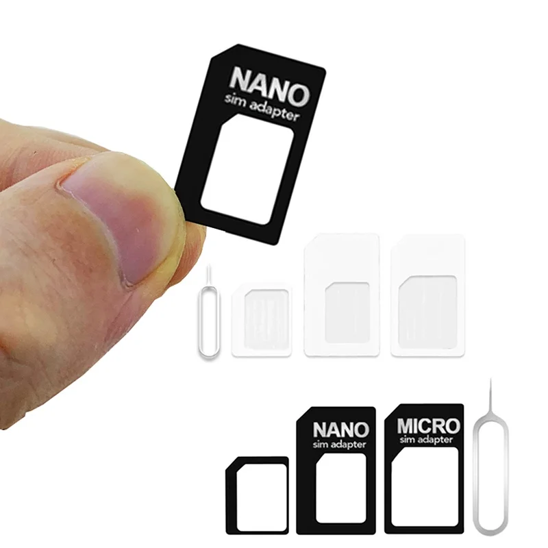 

4 в 1 адаптер Nano SIM-карты на стандарт Micro для планшета, телефона, адаптер SIM-карты, преобразование универсальных телефонов для Nano Sim