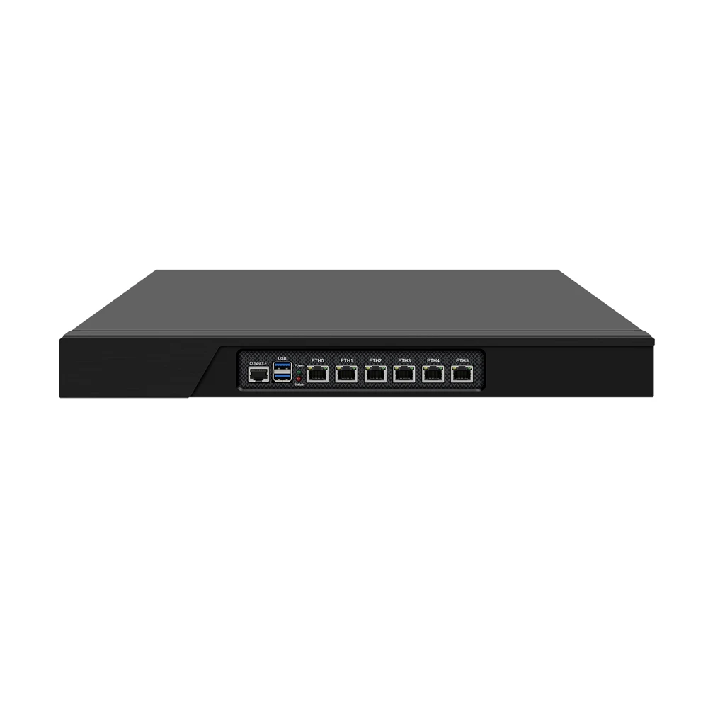 1U 19 Cal Firewall Mount, Intel Core I5/I7,HUNSN RJ30k,VPN, Router sieciowy, AES-NI, 6 x 2.5GbE 226-V, konsola, VGA