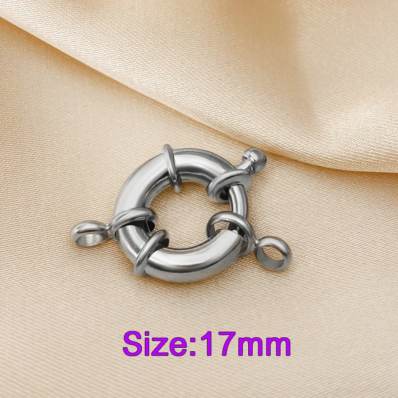 Juya 18K Gold Plated Round Spring Ring Clasp Gold 4
