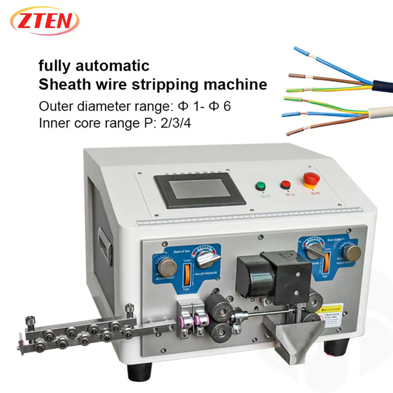 

Automatic Computer cable Cutting and stripping Machine Sheathed Wire Cutting And Stripper Machine English Version