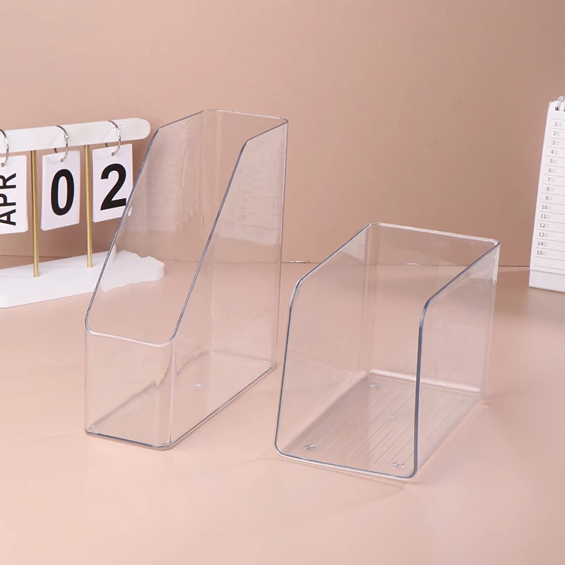 Transparent Acrylic Bookends Stand Bookshelf Desktop Decorative Storage Rack Bookend Book Holder School Stationery