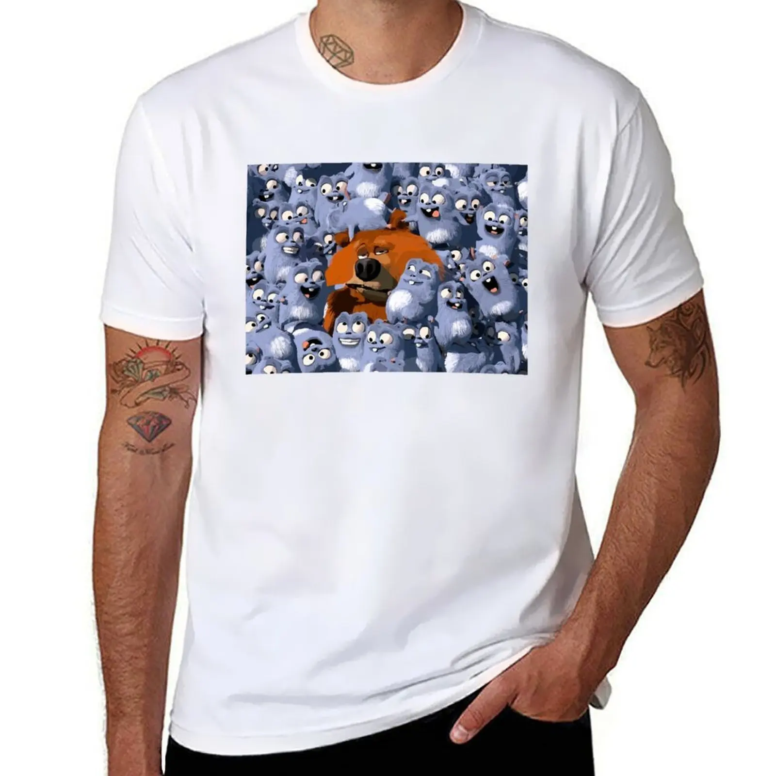 

t luxury cotton Lemmings 100 t man for percent cotton shirts man cartoon shirt Grizzy T-Shirt t shirt and for man happy