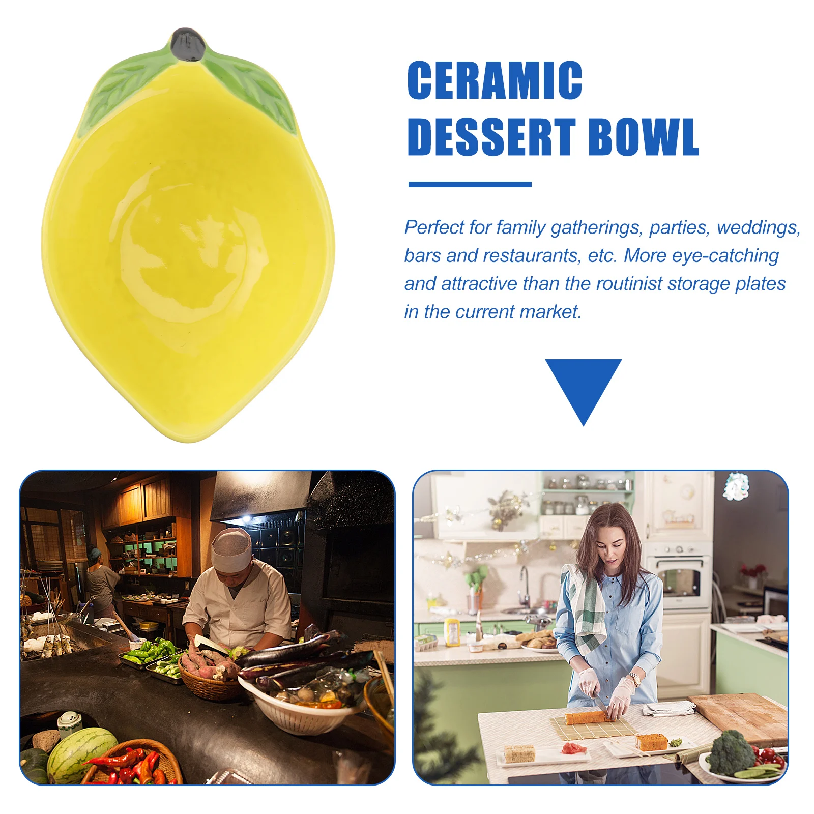 Fruit Condiment Plate Fruits Ceramic Bowls Lemon Shape Dishes Shaped Like for Kitchen Design Salad