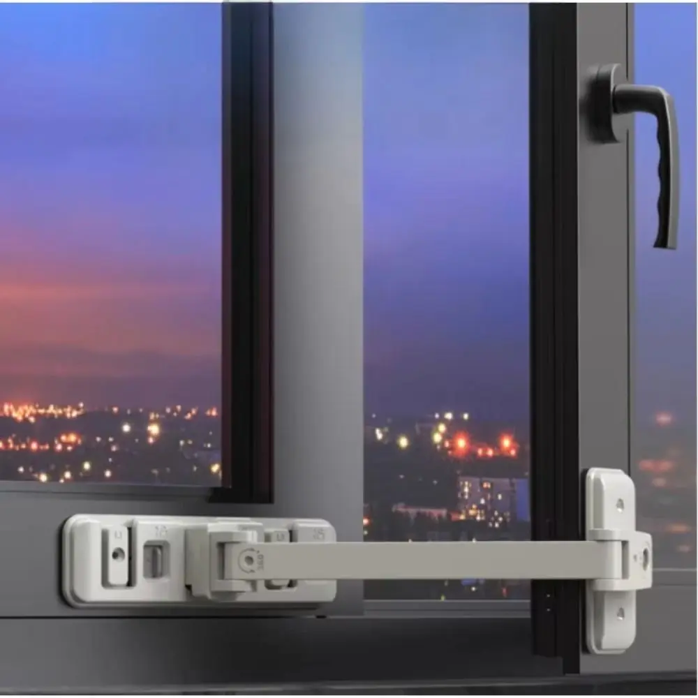 

Adjustable Baby Safety Lock Anti-Falling Kids Security Protection Sliding Door Lock Durable Window Buckle Windows Limit Holder