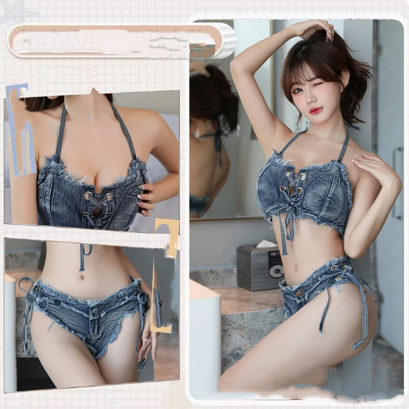 

Новые европейские и американские сексуальные шорты 2025 года, джинсовый костюм для ночного клуба, экзотические комплекты, экзотическая одежда