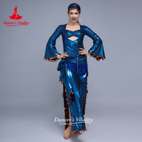 Belly Dance Costume Women Sequin Robe+Headscarf++Hip Scarf 3pcs Shaabi Baladi Saidi Competition Clothing Dancer's Vitality
