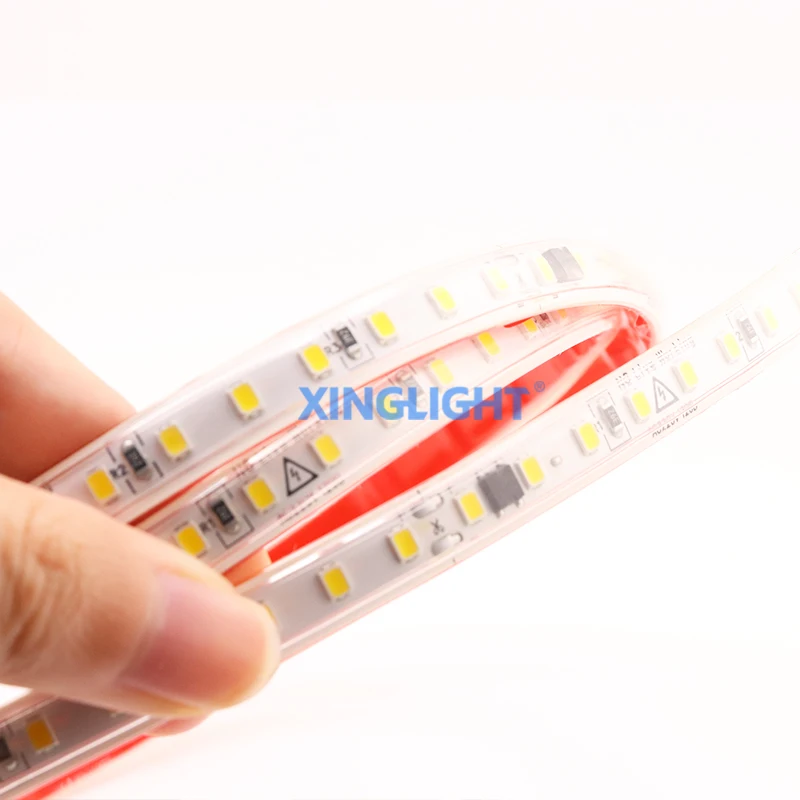 XINGLIGHT 1meter Factory Manufacturing LED DC 220V SMD 2835 Chip 120LEDs RGB Light Strip 8W/M Hollow Sleeve Light String Strip
