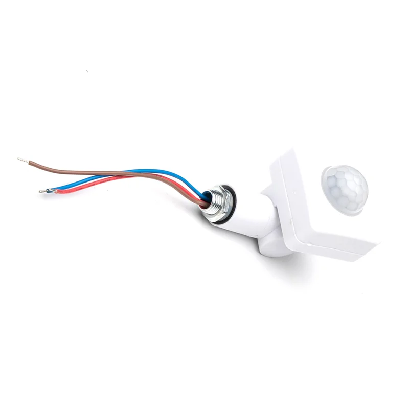 TKOH-2X AC85-265V IP65 Sensor de movimento Interruptor PIR ajustável Ultrafino LED Luz PIR Detector de sensor de movimento externo, 10mm branco