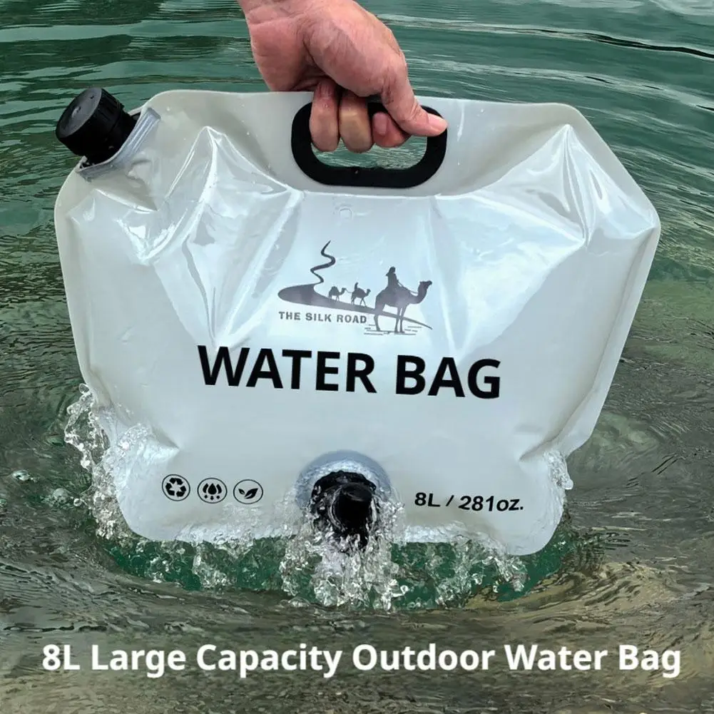 Camping Faltbarer Wasserbeutel mit Zapfhahn 8L Outdoor Wandern Wassereimer Große Kapazität Wasserbehälter Campingbedarf – Detail 18