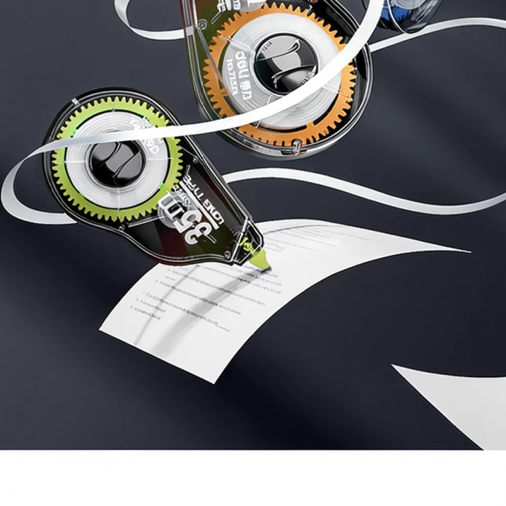 Stationery Correction Tape For Deli Writing Supplies Office School Equipment Portable Smooth Refillable Black Professional