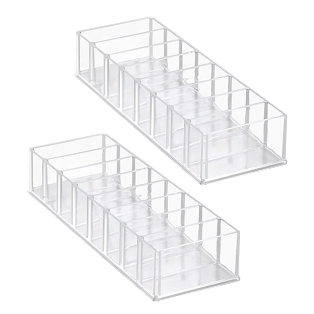 

2pcs Data Cable Storage Box Ps Material Dust-Proof Cover Separate Grids For Charging Cables Organizing Multi-Function Cord Box