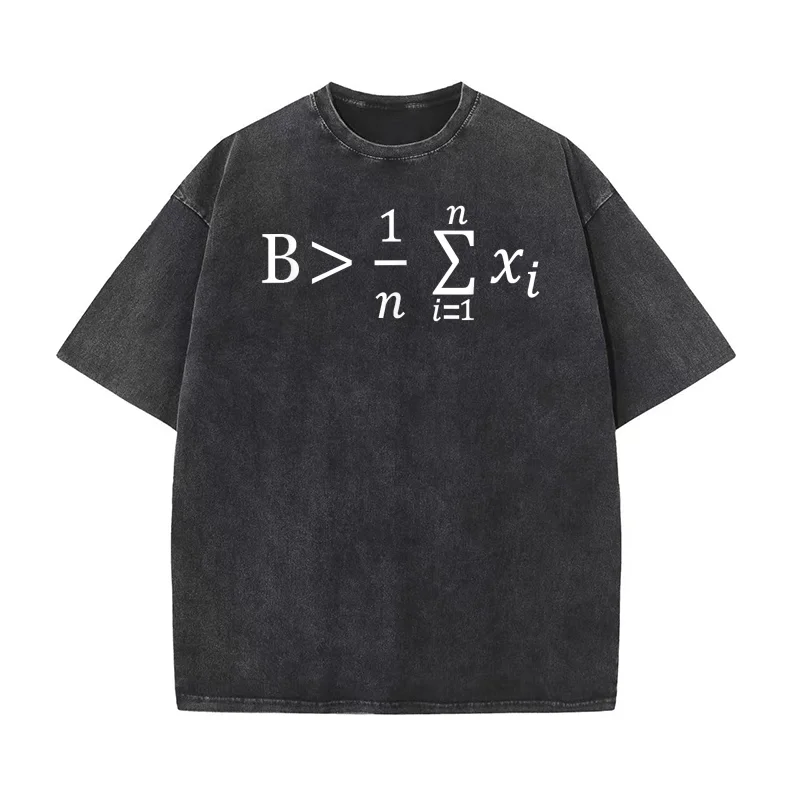

Funny Math Be Greater than Average Pure Cotton Luxury Brand Men's T-shirts O-neck Tshirt Oversized Art Graphic Clothing Printed