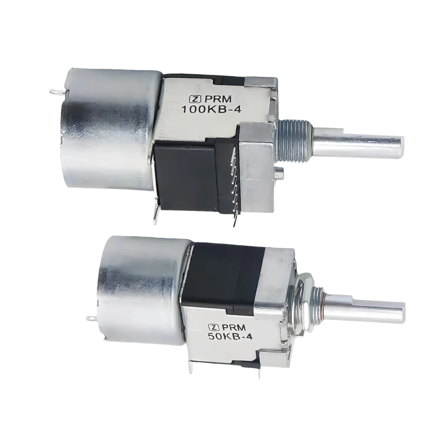 1PC RK168 Motor Machine Drive Volume Potentiometer 8Pins B50K B100Kx2 Stereo Amplifier Dual Channel Axis Length 25MM Half Shaft
