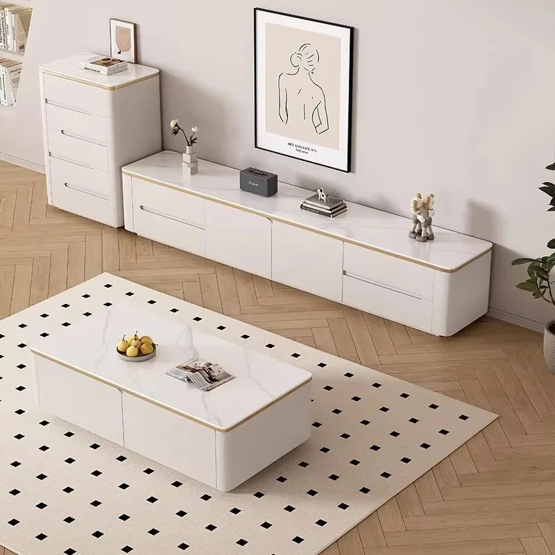Vertical Extended Tv Stand Drawers Narrow Storage Minimalist Designer Tv Stands Modern Wooden Mueble Televisor Home Furniture