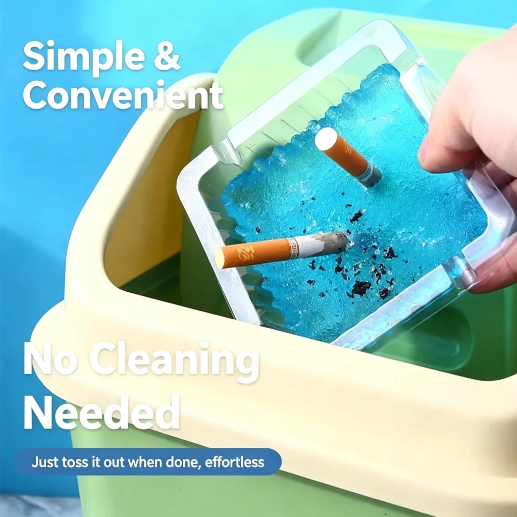 Disposable Smoke Extinguishing Sand Ashtray for Home Use, Smoke Elimination, Odor Removal, Office Use,  Anti-Fly Ash, Anti-Dust