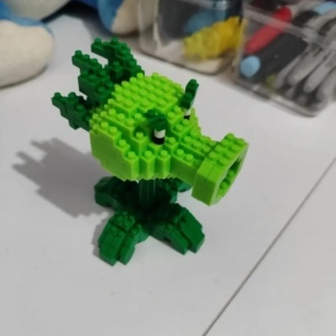Rośliny kontra zombie klocki mała kreskówka Mini klocki do budowy Peashooter słonecznik Chomper montaż lalka Model zabawka dla dzieci