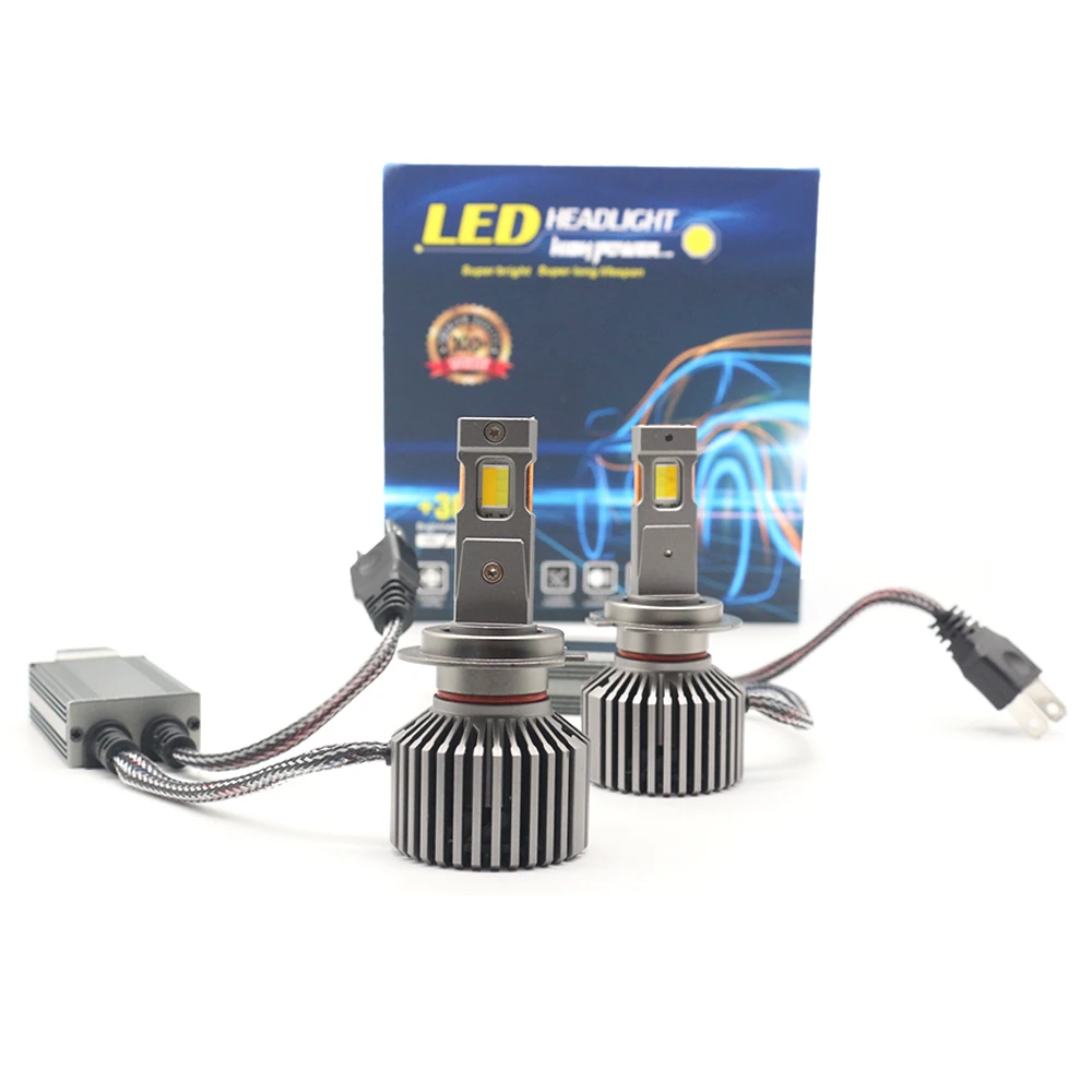 120W 3Color LED Headlight H4 H11 H7 9005 9006 LED Color Changing Fog Light Bulb HB3 HB4 Led Bulb Upgrade Led Light Super Bright