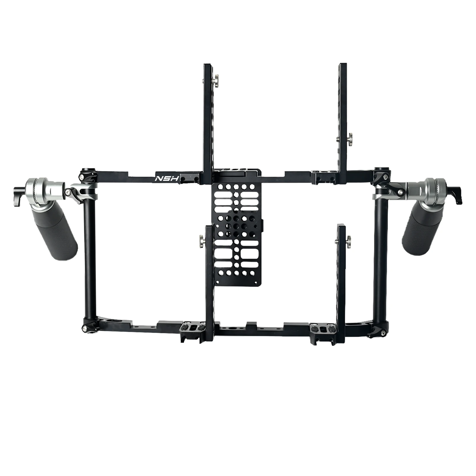 NSH Director's Monitor Cage with V-Mount Plate,Adjustable Handles for up to LCD Monitor from 4