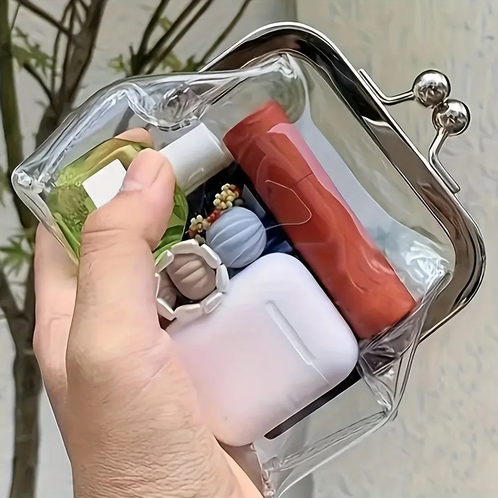 1 PC Transparent Plastic Coin Wallets, Portable Red Envelope Coin Bag, Hand-held Bag, Multifunctional Zero Wallet