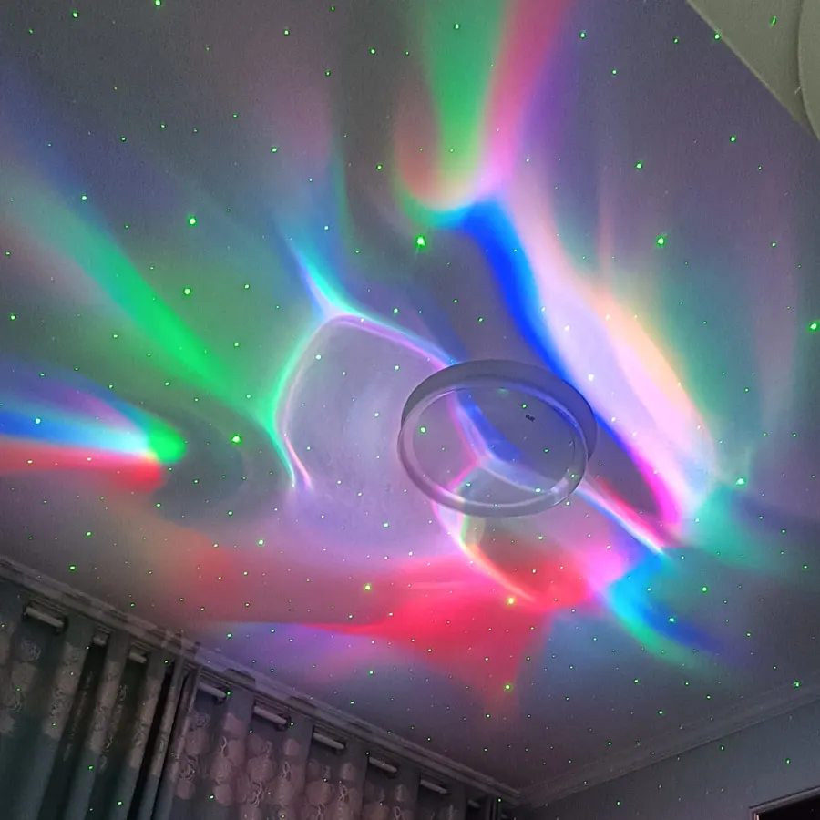 SA204 RGB LED محفز أورورا العارض ليلة الأخضر الليزر السماء نجوم ديسكو ضوء سديم سحابة عيد الميلاد الأطفال غرفة نوم المرحلة مصباح #2