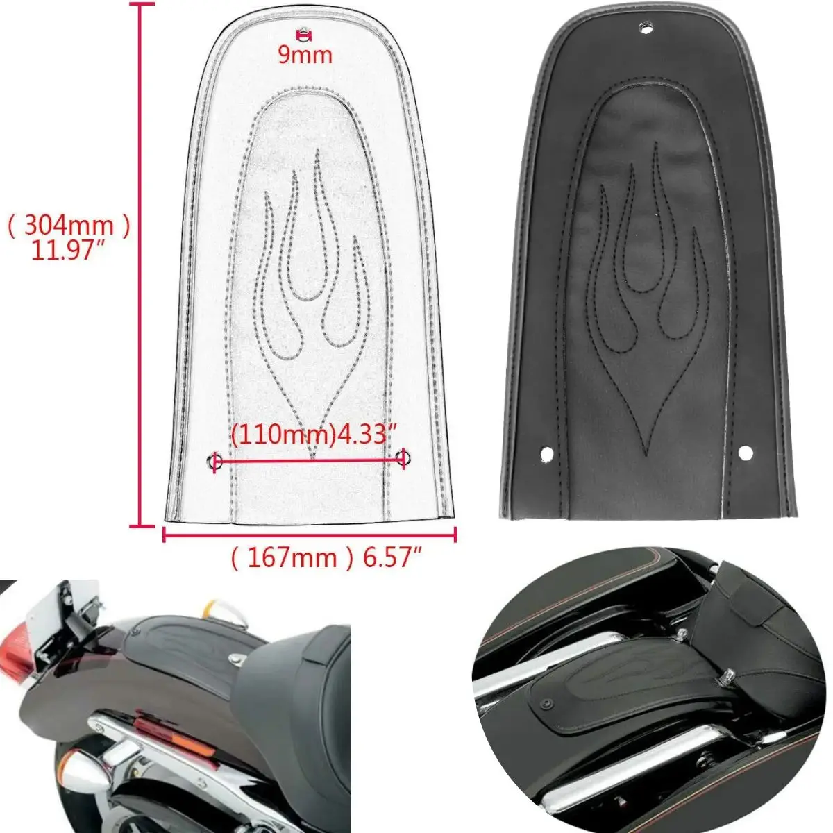 Motorcycle Accessories Black Leather Diamond Rear Fender Bib For Harley Sportsters XL883 XL1200 XL 883 1200 2004-2016