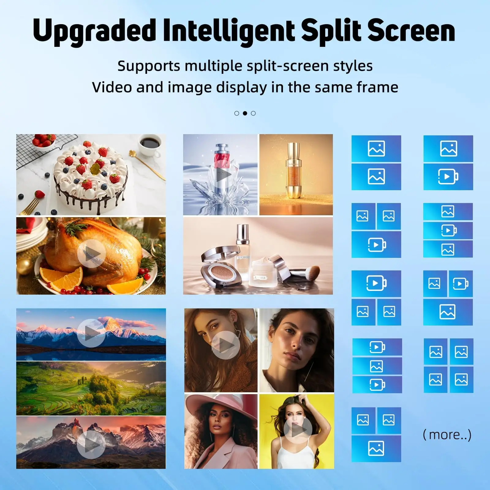 65 بوصة 4K كشك لافتات رقمية أرضية داخلية واقفة شاشة تجارية عرض إعلاني LCD الطوطم مع مشغل إدخال HDMI