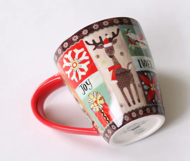 

Warm Christmas gift cup thick coffee milk tea cup elk snowman ceramic cup lovers cup mugs mugs coffee cups