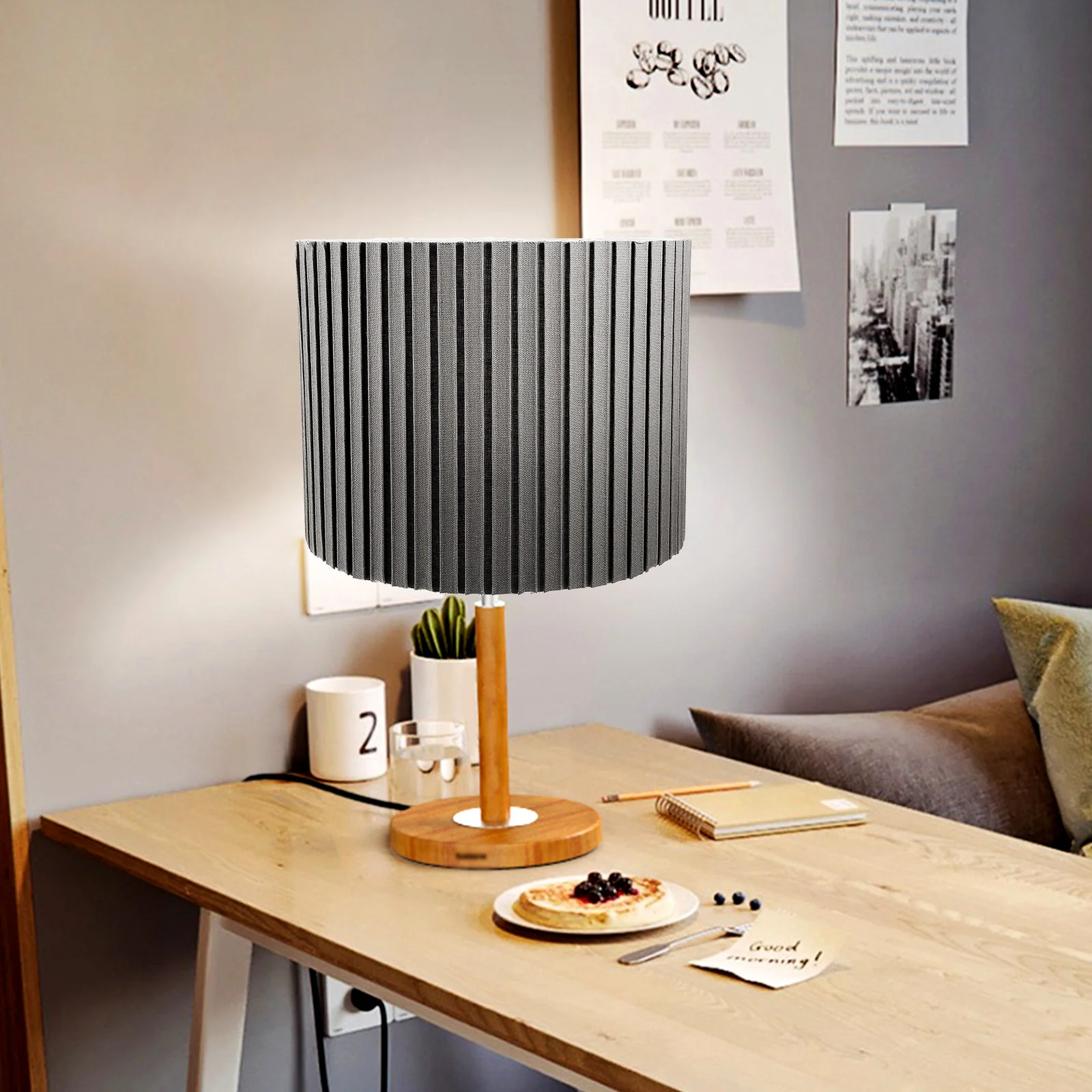 

Fabric Drum Lampshade Simple Bedside Lamp Cover Replacement Table Lamp Shade Soft Warm Light Cloth Lampshade Light Cover