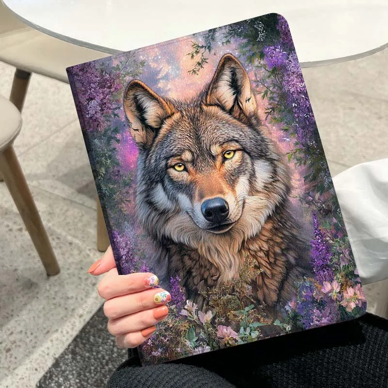 Cartoon Anime Wolf Art For iPad Pro Air Mini 1 2 3 4 5 6 7 7th 8th 9th 10th 11th 10.2 9.7 10.5 10.9 11 2024 2025 Tablet Case