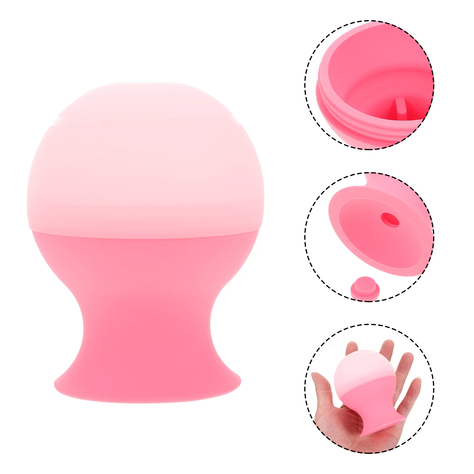 

Facials Ice Cube Tray Massage Roller Silicone for Face Shrink Pores Pink Silica Gel Icing Tool Molds