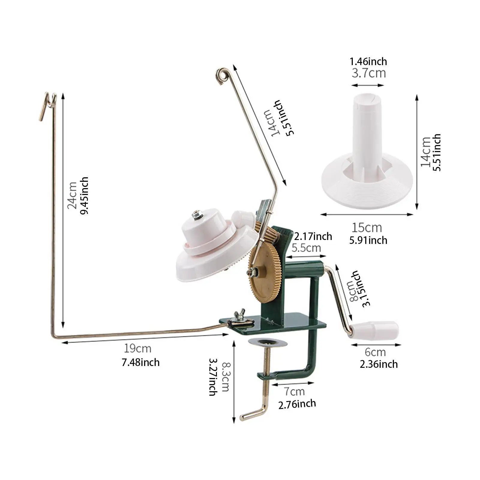 เส้นด้าย Winder แบบพกพาทอผ้าไขลาน Winder ผ้าขนสัตว์สําหรับแม่ยายภรรยา