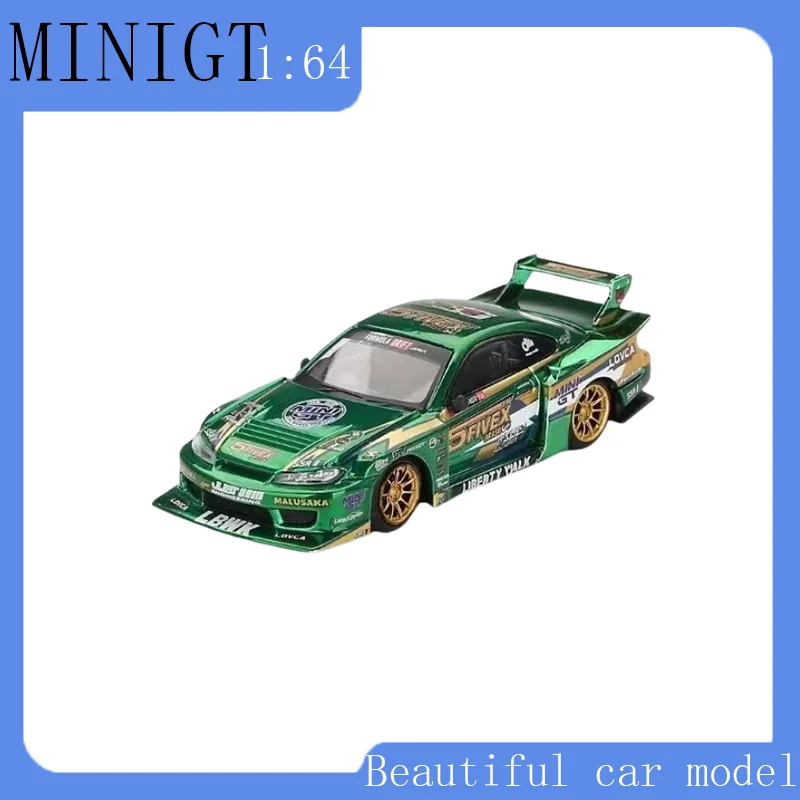 

MINIGT 1:64 858 S15 SILVIA Green Alloy Automobile Model