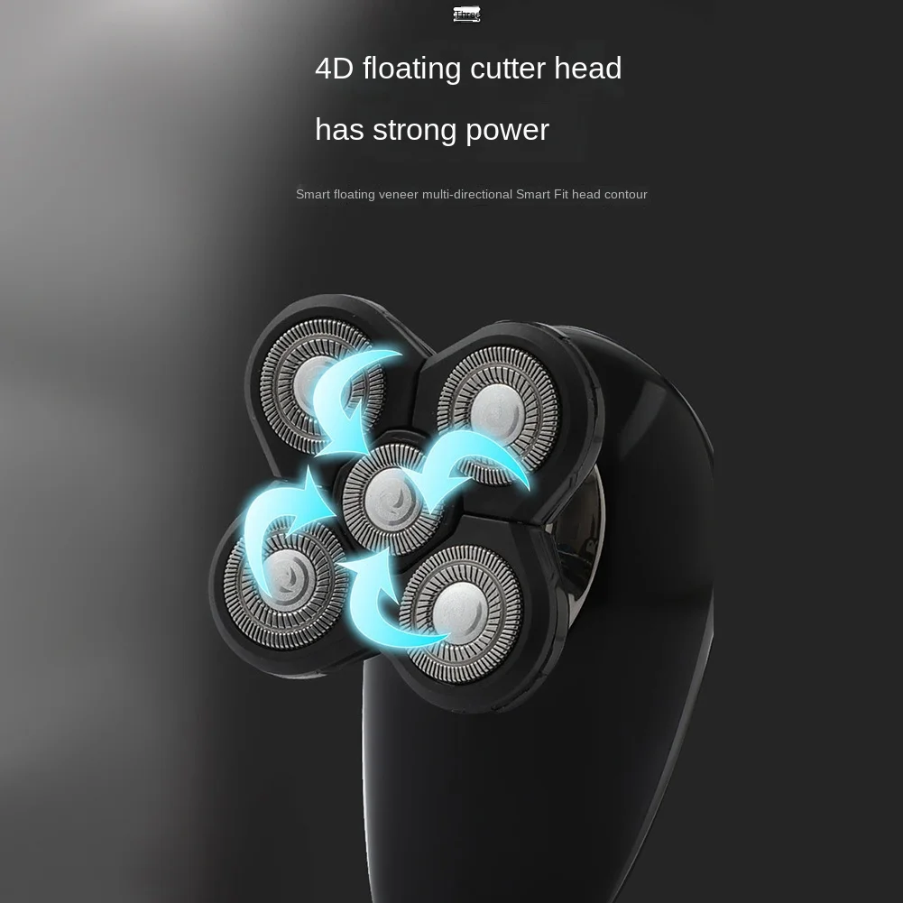 

A05G-Electric Razor For Men Bald Head Shaver LED Display Nose Hair Beard Trimmer Clippers Facial Cleansing Brush