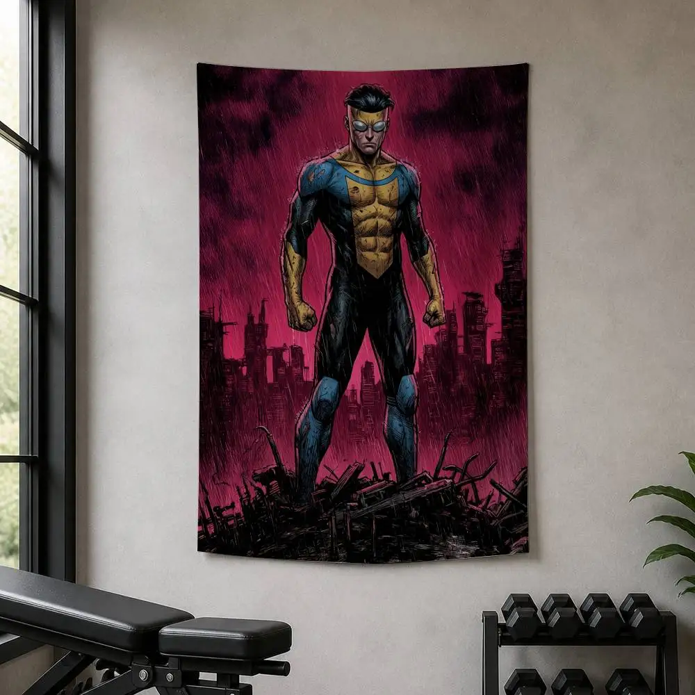 I-Invincible Mark Atom Eve Decorative Art Flag Banner for Picnic Camping Party and Home Decor