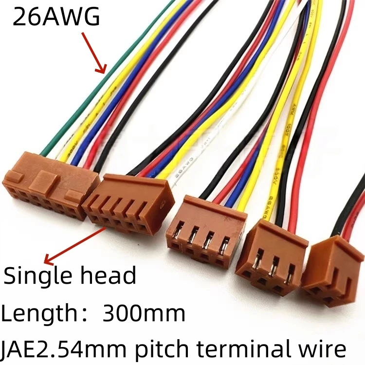 10PCS JAE 2.54mm Pitch LGC Elevator Cable Durable Single Brown 2/3/4/6Pin Connector for Elevator Maintenance