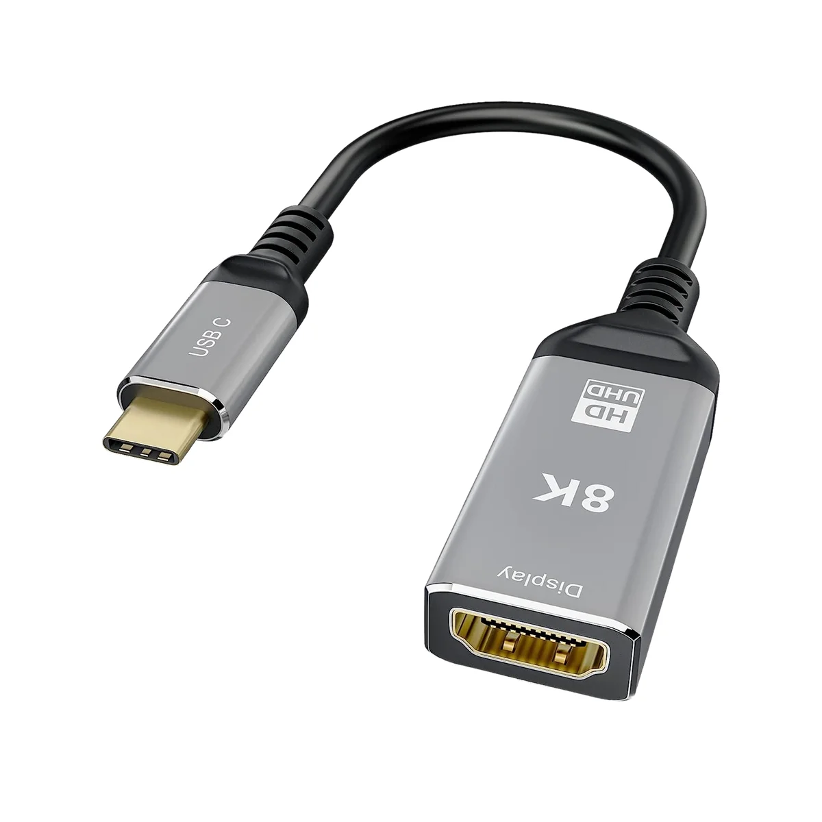 USB C to HDMI-Compatible Adapter 4K 120HZ,8K 60HZ USB Type C to HDMI-Compatible 2.1 Adapter Support 48Gbps Transfer Rate