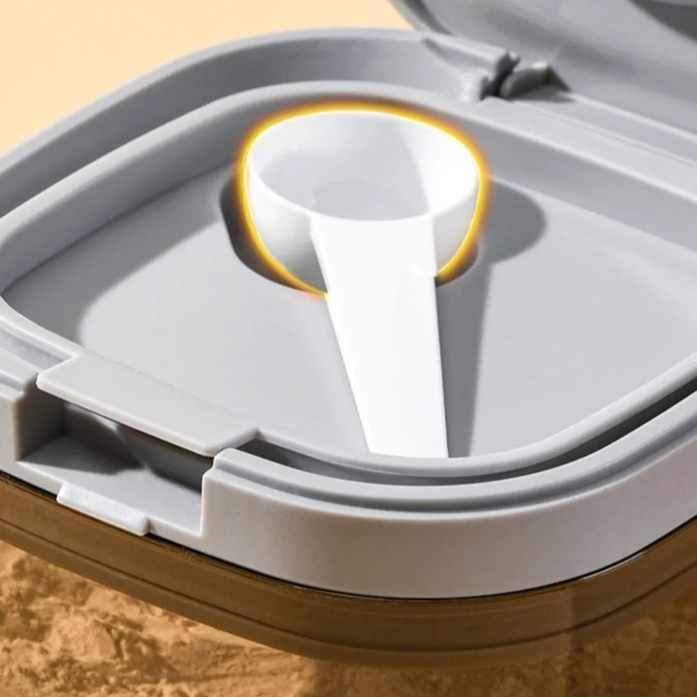 Coffee Bean Can Milk Powder Jar Box 800ml/1300ml/1800ml Reusable Food Sealed Box with Scraper Spoon Stackable Airtight Container