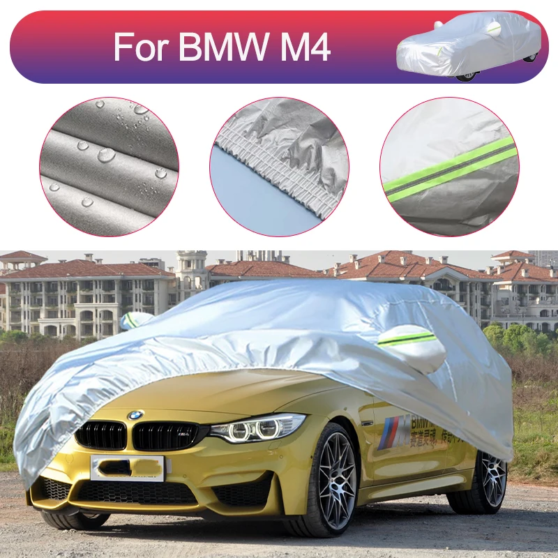 

For BMW M4 Outdoor Protection Full Car Covers Snow Cover Sunshade Waterproof Dustproof Exterior Car Accessories