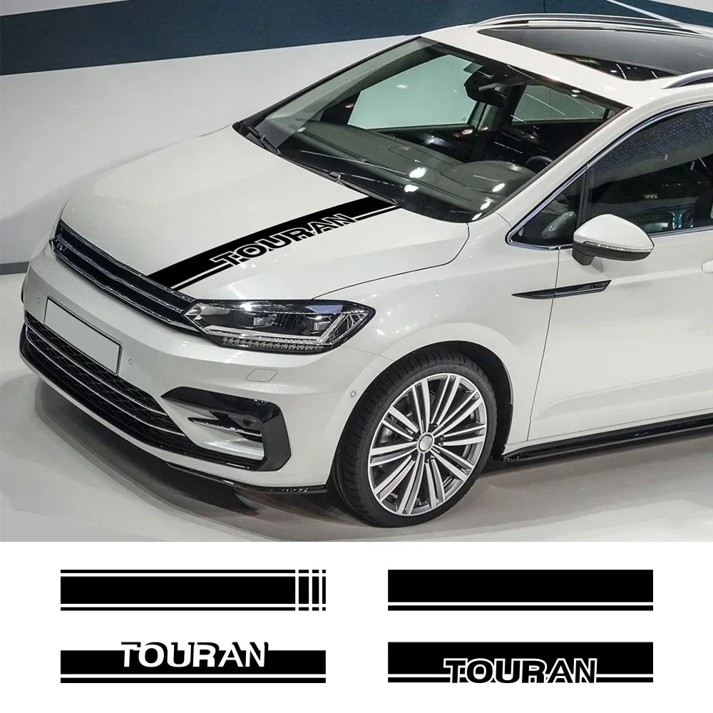 Car Hood Cover Engine Stickers For Volkswagen VW Touran Tuning Accessories Panel Van Bonnet Parts Vinyl Film Decals