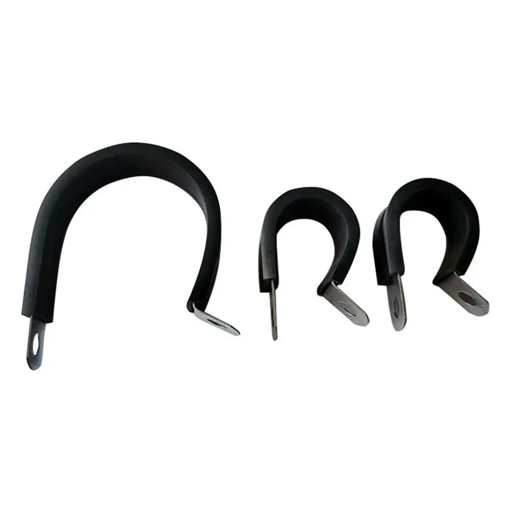 10 stuks roestvrij staal rubber gevoerde P clips slang klem kabel montage clip 13mm 19mm 22mm 24mm 26mm 32mm Home Hardware