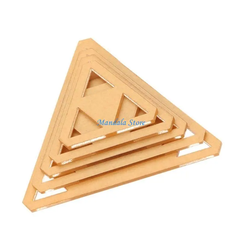 

U2JC Set of 5 Sewing Quilt Making Patchwork Templates Acrylic Patchwork Rulers for Crafting DIY Quilting Template Tool Set